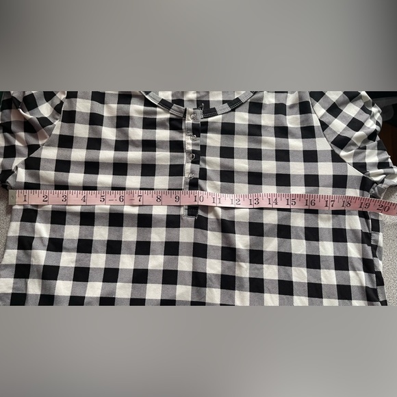 Cynthia Rowley Black & White Checkered 2pc Pj Set Size XL - Picture 9 of 14